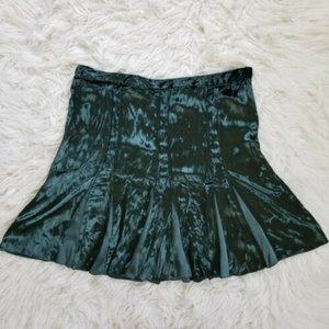 Club Monaco deep green silk velvet skirt - Size 12